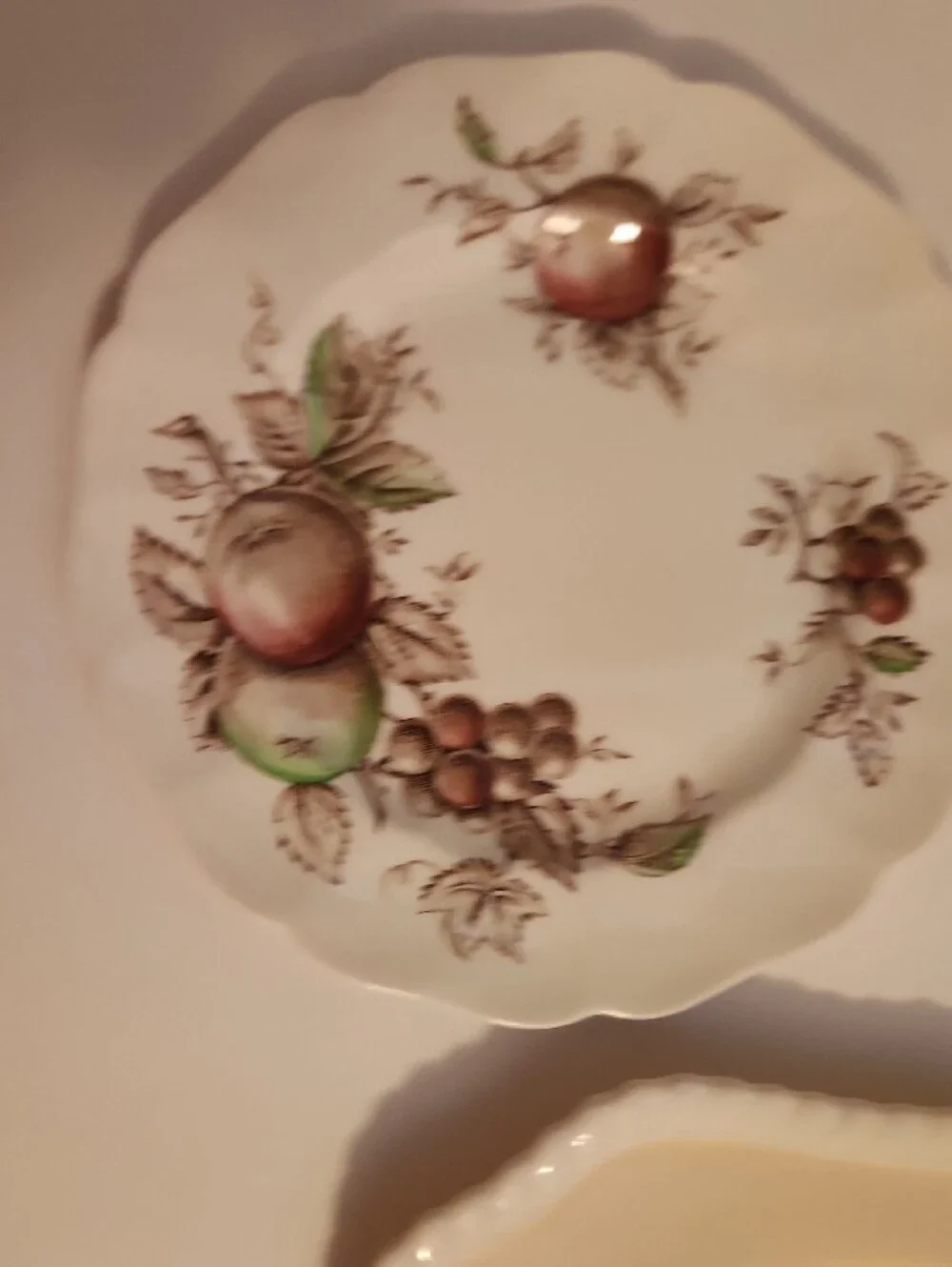 3 Johnson Bros Harvest Plates, 2 Side Plates, One Salad Plate